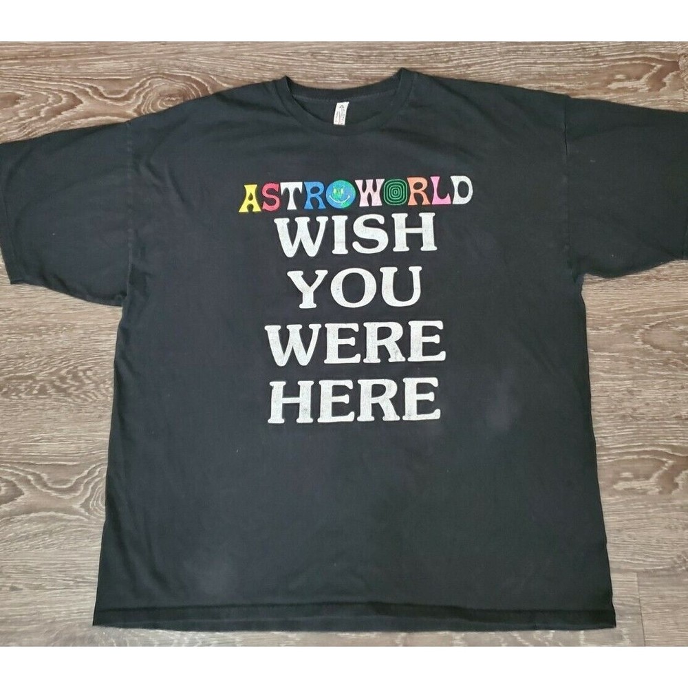 Travis Scott Astroworld Tour Wish You Were Here 2018 Shirt Size XL Gunna Trippie
